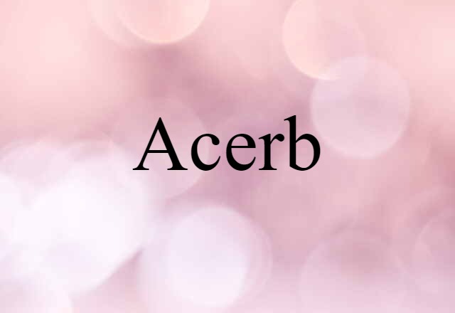 Acerb (noun) Definition, Meaning & Examples