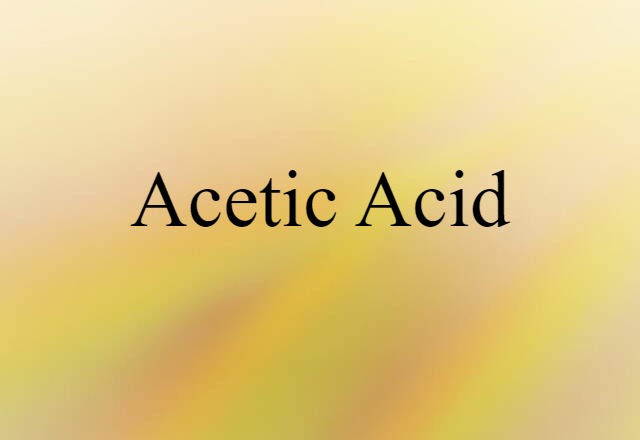 acetic acid