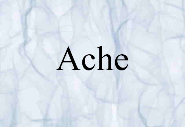 Ache (noun) Definition, Meaning & Examples