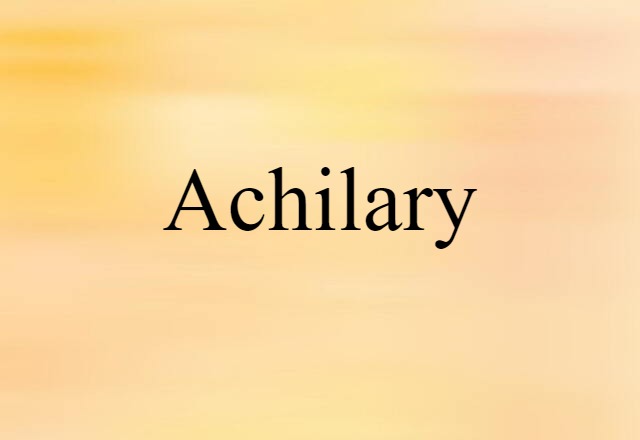 Achilary (noun) Definition, Meaning & Examples