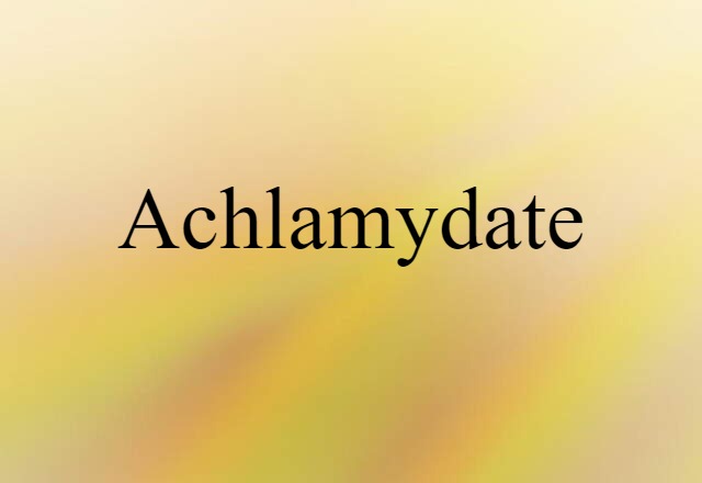 achlamydate