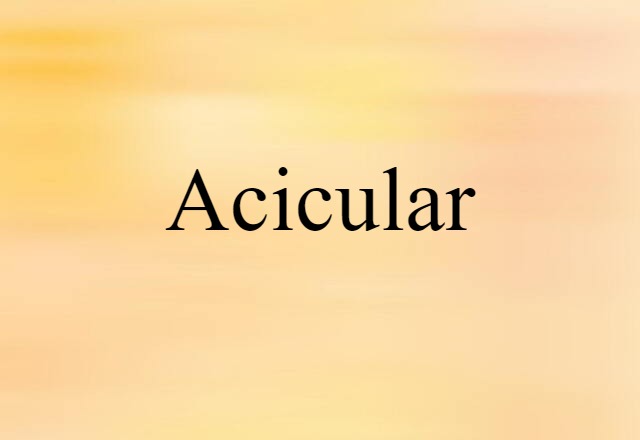 acicular