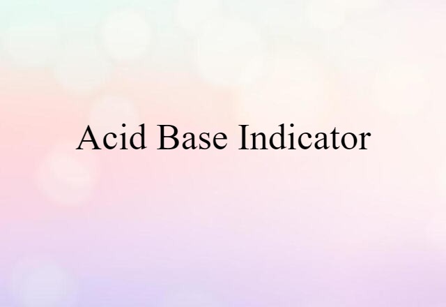 acid base indicator