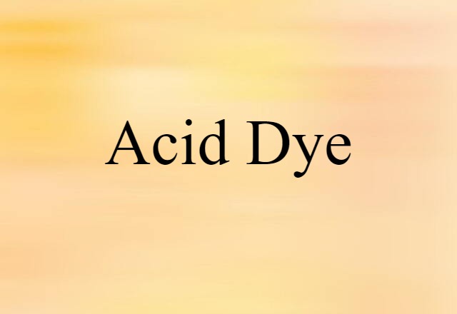 acid dye