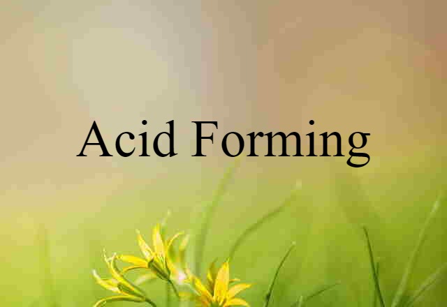 Acid-forming (noun) Definition, Meaning & Examples