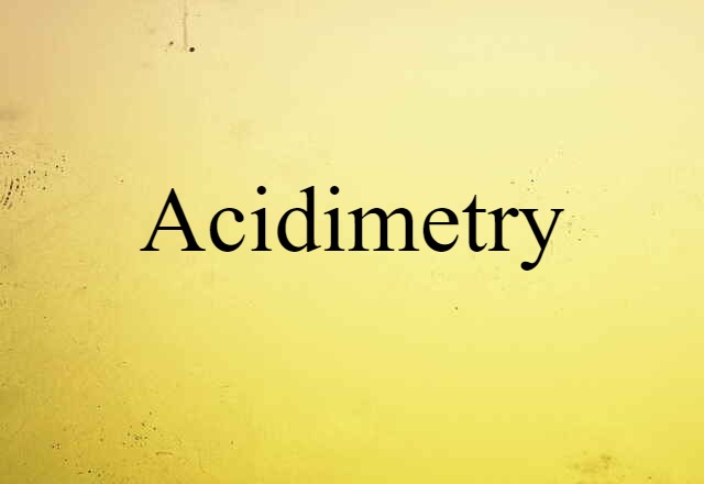 acidimetry