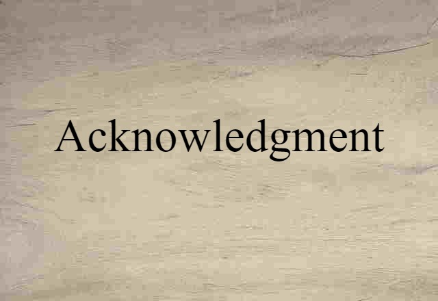 acknowledgment