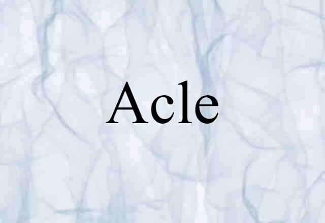 Acle (noun) Definition, Meaning & Examples