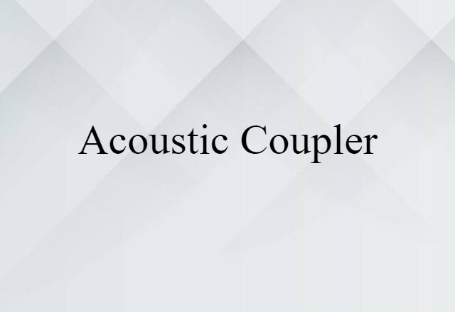 acoustic coupler