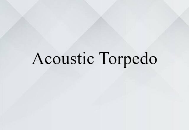 acoustic torpedo