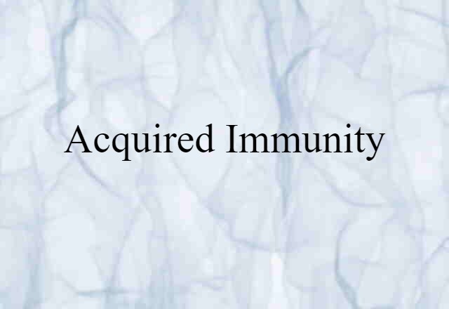 acquired immunity