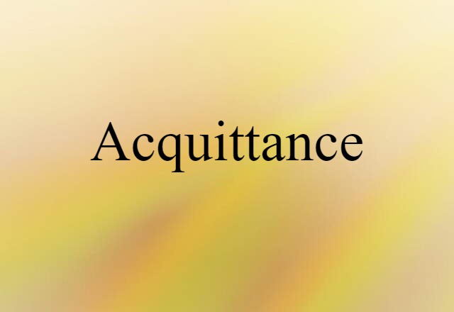 acquittance