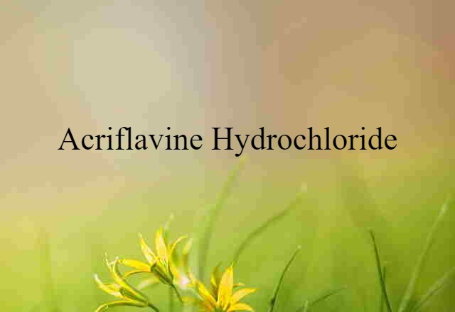 Acriflavine Hydrochloride (noun) Definition, Meaning & Examples