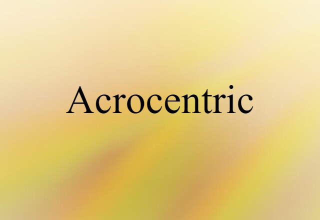 Acrocentric (noun) Definition, Meaning & Examples