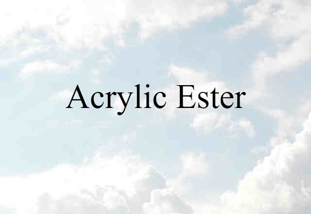 acrylic ester