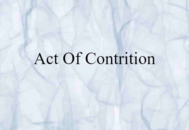 act of contrition