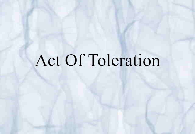 Act of Toleration