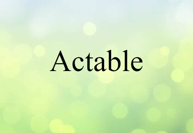 actable