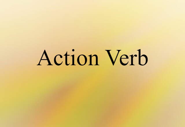 action verb