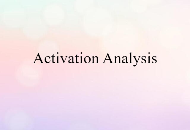 activation analysis