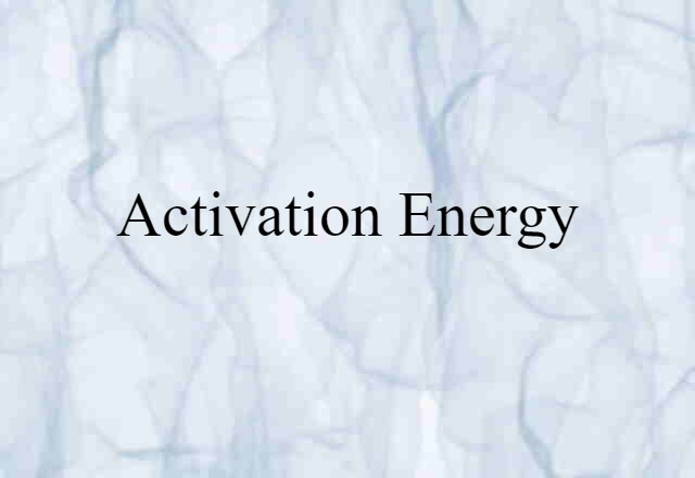 activation energy