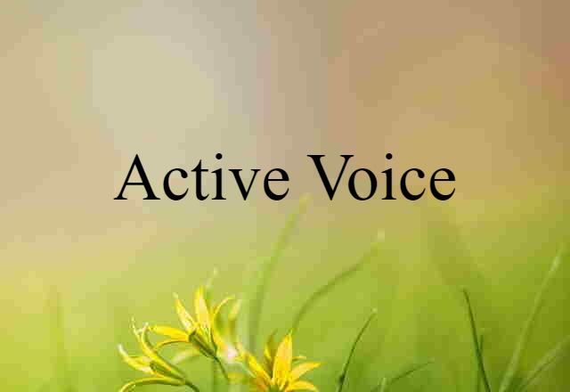 active voice