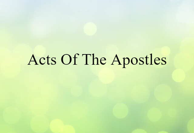 Acts of the Apostles