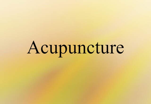 acupuncture