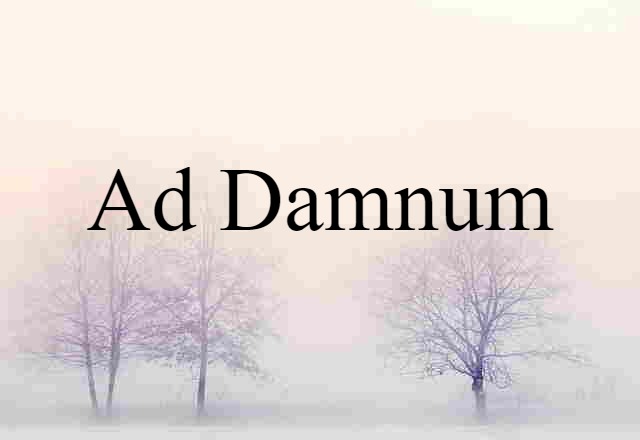 ad damnum