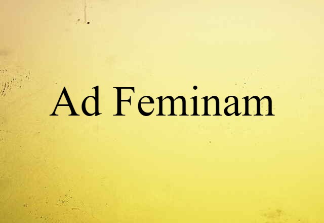 ad feminam