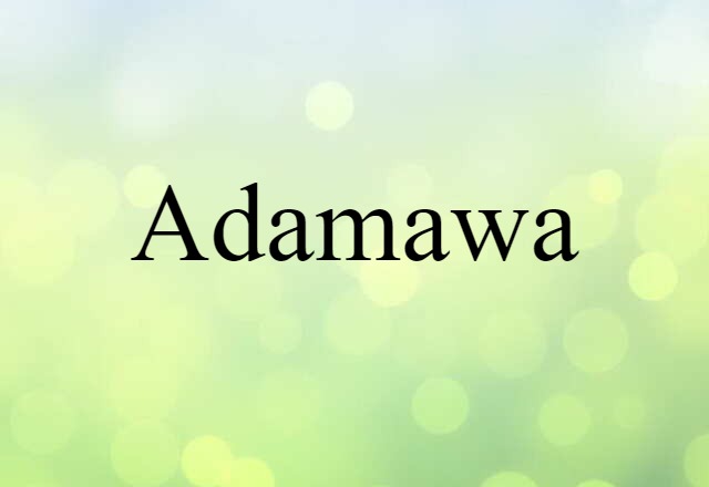 Adamawa (noun) Definition, Meaning & Examples