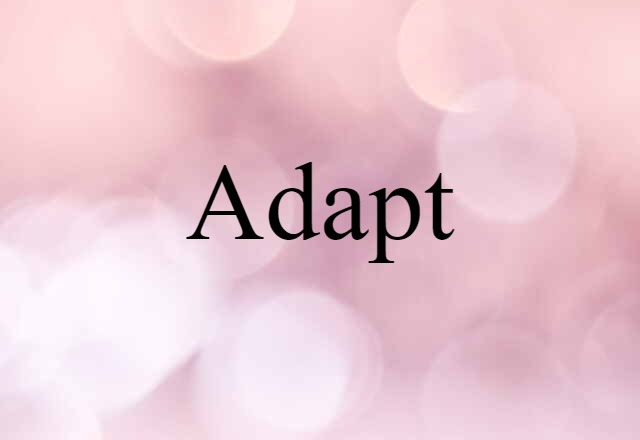 Adapt (noun) Definition, Meaning & Examples