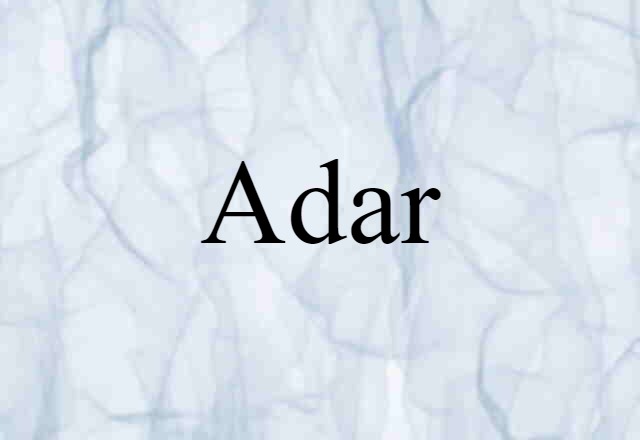 Adar (noun) Definition, Meaning & Examples