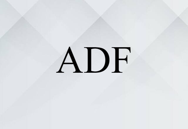 ADF (noun) Definition, Meaning & Examples