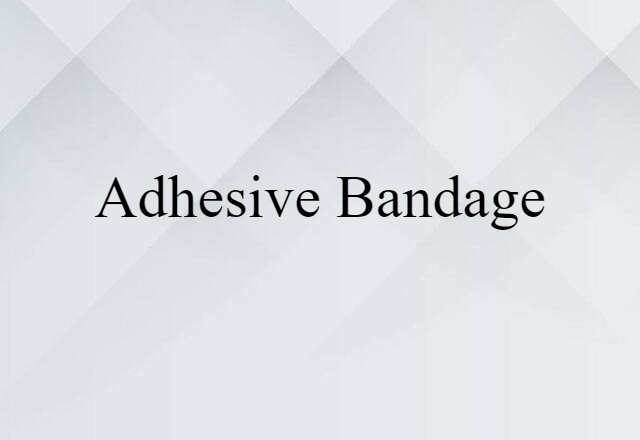 Adhesive Bandage (noun) Definition, Meaning & Examples