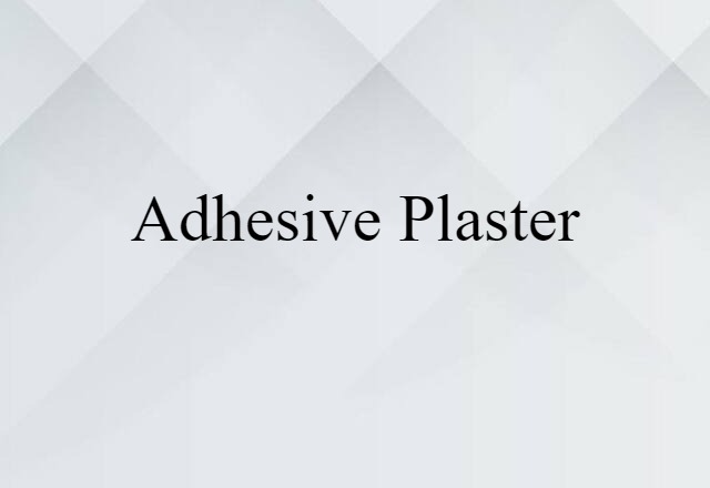 adhesive plaster