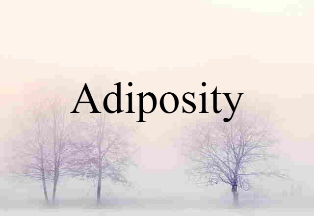 Adiposity (noun) Definition, Meaning & Examples