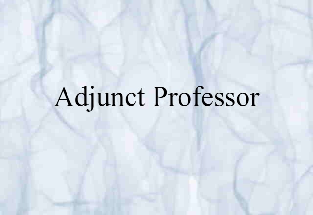 adjunct professor