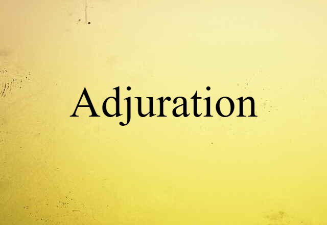 adjuration