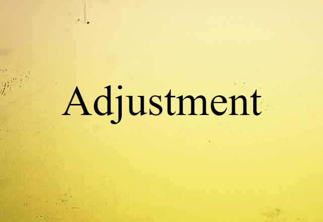 Adjustment (noun) Definition, Meaning & Examples