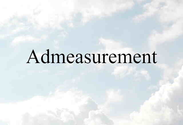 admeasurement