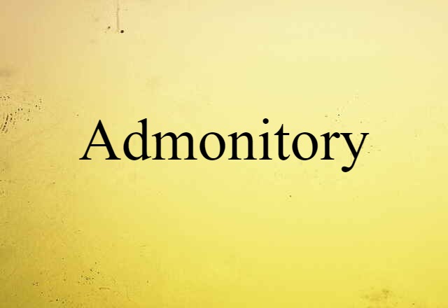 admonitory