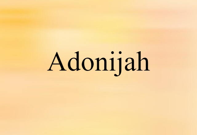 Adonijah