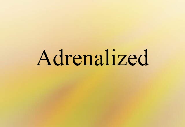 Adrenalized (noun) Definition, Meaning & Examples