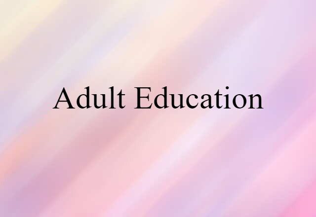 adult education