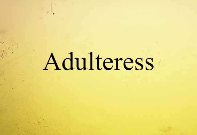 Adulteress (noun) Definition, Meaning & Examples