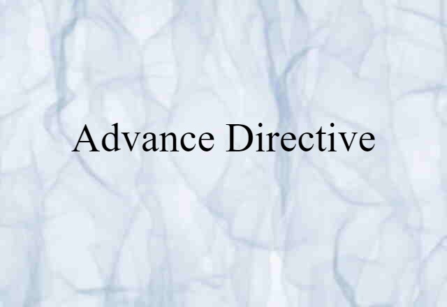 advance directive