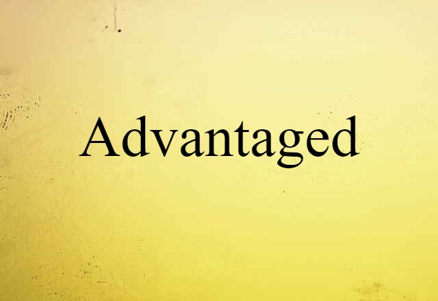 Advantaged (noun) Definition, Meaning & Examples