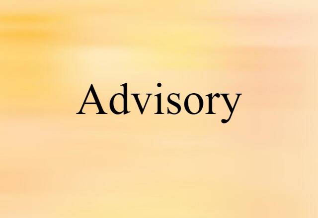 advisory