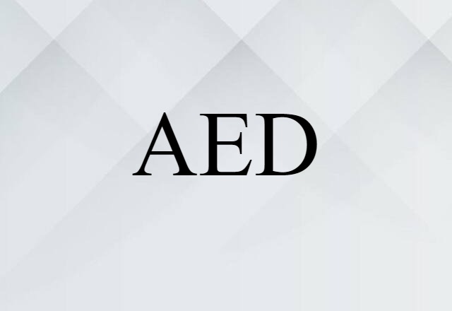 AED (noun) Definition, Meaning & Examples